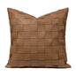 Scandinavian Woven Living Room Sofa Leather Pillow Covers