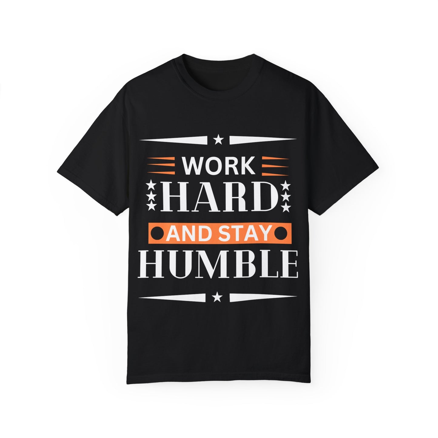 Unisex Garment-Dyed T-shirt,Work hard dyed T-Shrt