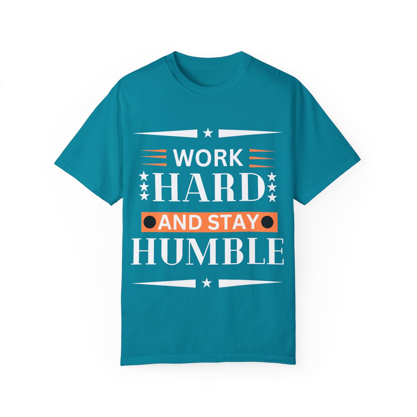 Unisex Garment-Dyed T-shirt,Work hard dyed T-Shrt