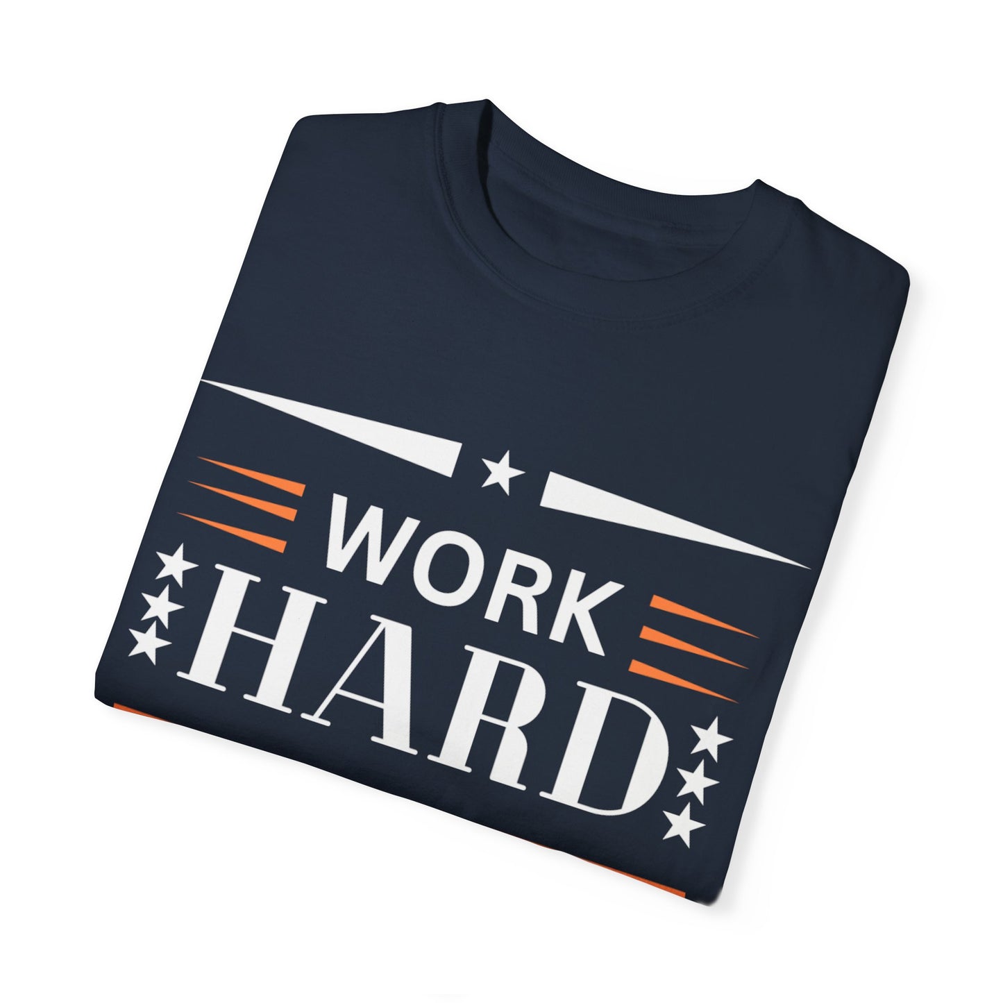 Unisex Garment-Dyed T-shirt,Work hard dyed T-Shrt