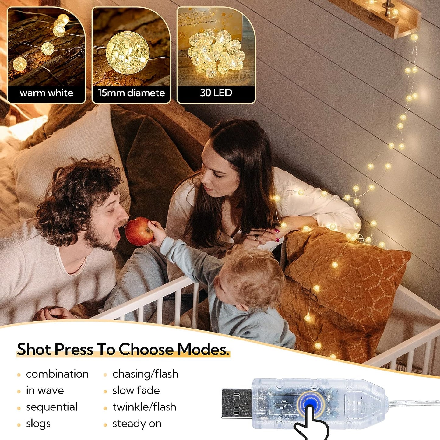 Led Christmas Lights String Light for Holiday Christmas Decor