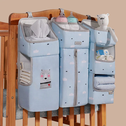 Sunveno Crib Organizer for Baby Crib Hanging Storage Baby Clothing Caddy