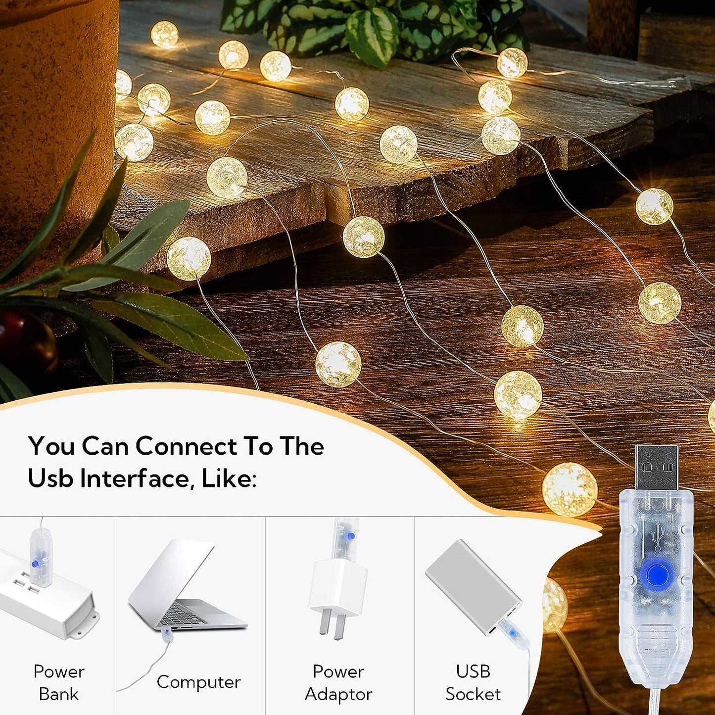 Led Christmas Lights String Light for Holiday Christmas Decor