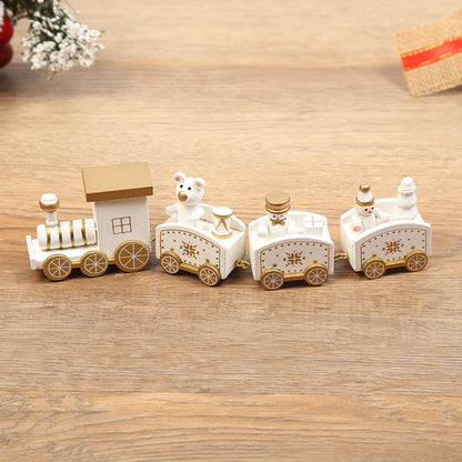 Christmas Wooden Train Mini Decor Set for Christmas Kids Gift Set