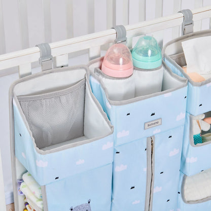 Sunveno Crib Organizer for Baby Crib Hanging Storage Baby Clothing Caddy