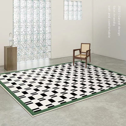 Simple Living Room Chessboard Tea Table Sofa Blanket